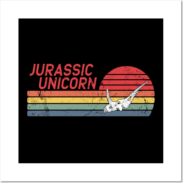 Styracosaurus Jurassic Unicorn Wall Art by NicGrayTees